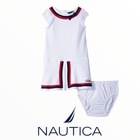 NAUTICA Kids | White | SHORT SLEEVE FASHION DRESS - Picture 1 of 3